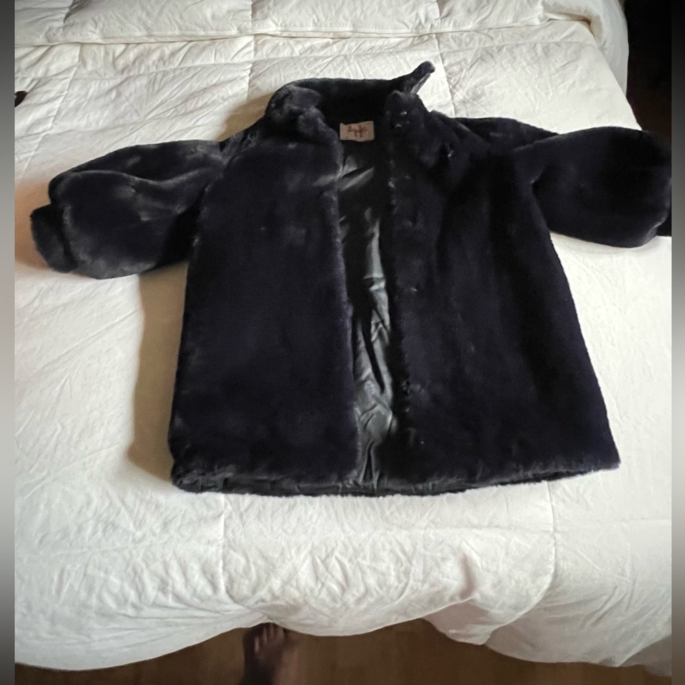 Il Gulfo Navy Blue Faux Fur